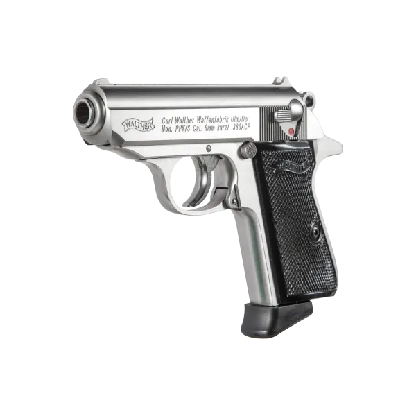 PIST PPK/S WALTHER CAL 380 ACP, 7 COUPS - INOX