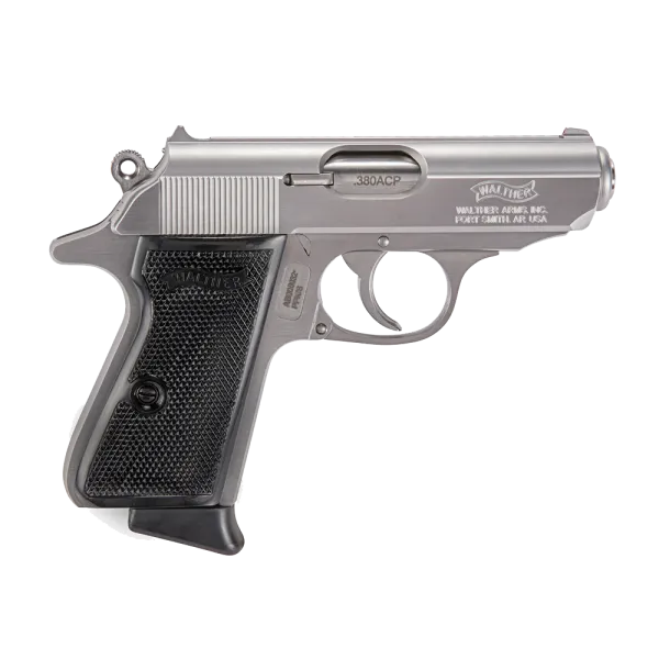 PIST PPK/S WALTHER CAL 380 ACP, 7 COUPS - INOX