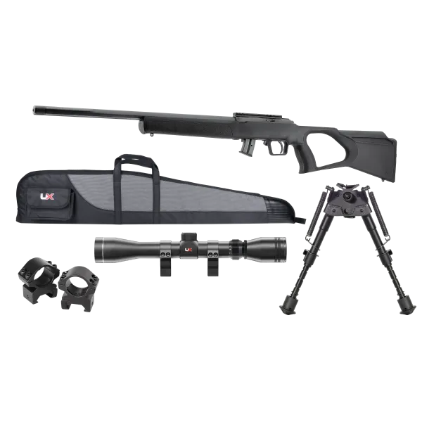PACK 2 REGENT RBA 1 CAL 22LR 10 COUPS 20'' (BIPIED, 3-9X40, MONTAGE ET FOURREAU)