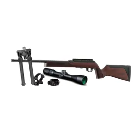 PACK CARAB FORCE B1 CAL 22LR 10 CPS VERSION BOIS- 20''+ BIPIED+ LUNETTE+ MONTAGE