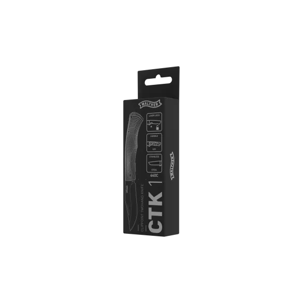 COUTEAU PLIANT WALTHER CTK 1 FINITION SATINEE BLACK