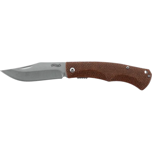 COUTEAU PLIANT WALTHER CTK 1 FINITION STONE WASHED BROWN