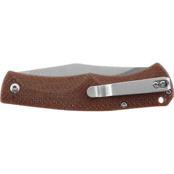 COUTEAU PLIANT WALTHER CTK 1 FINITION STONE WASHED BROWN