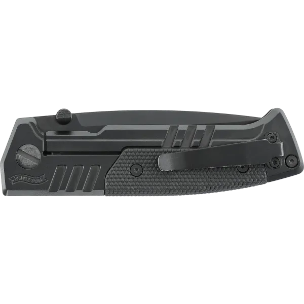 COUTEAU PLIANT WALTHER PDP STEEL FRAME SPEARPOINT BLACK