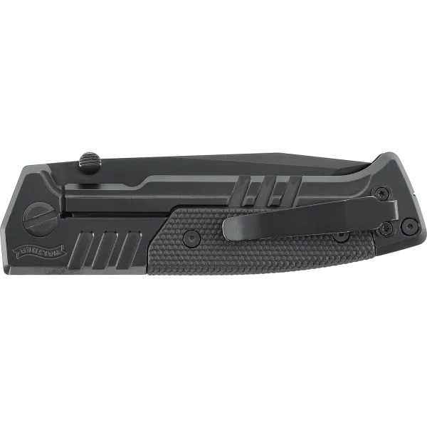 COUTEAU PLIANT WALTHER PDP STEEL FRAME TANTO BLACK