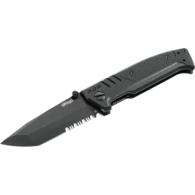 COUTEAU PLIANT WALTHER PDP TANTO FOLDER BLACK - PARTIELLEMENT CRANTEE
