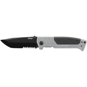 COUTEAU PLIANT WALTHER PDP TANTO FOLDER TUNGSTEN GREY - PARTIELLEMENT CRANTEE