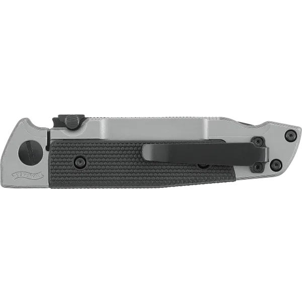 COUTEAU PLIANT WALTHER Q5 STEEL FRAME - BLACK SERRATED