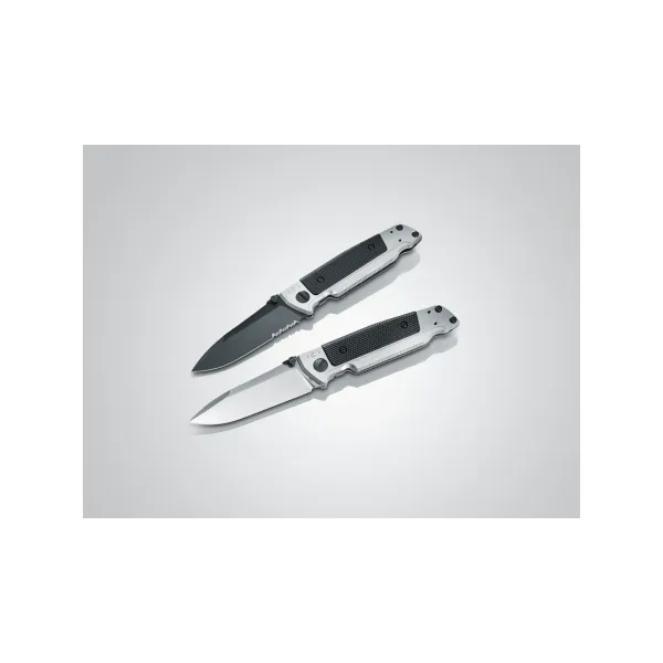 COUTEAU PLIANT WALTHER Q5 STEEL FRAME - BLACK SERRATED