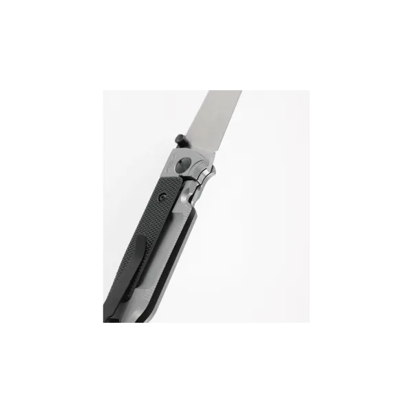 COUTEAU PLIANT WALTHER Q5 STEEL FRAME - BLACK SERRATED