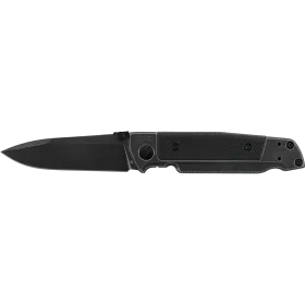 COUTEAU PLIANT WALTHER Q5 STEEL FRAME FOLDER BLACKWASH PLAIN