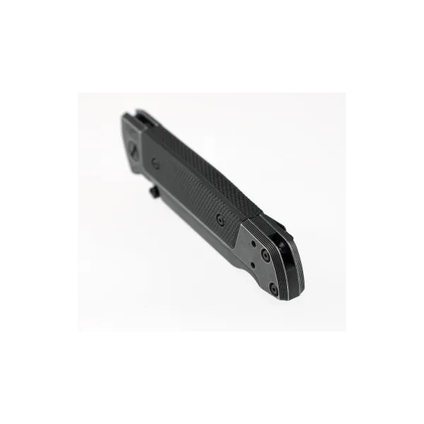 COUTEAU PLIANT WALTHER Q5 STEEL FRAME FOLDER BLACKWASH PLAIN