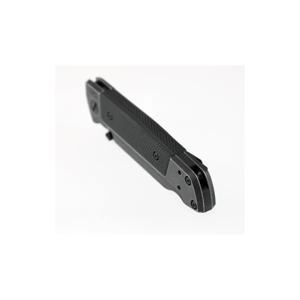 COUTEAU PLIANT WALTHER Q5 STEEL FRAME FOLDER BLACKWASH SERRATED
