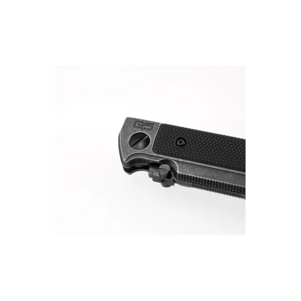 COUTEAU PLIANT WALTHER Q5 STEEL FRAME FOLDER BLACKWASH SERRATED