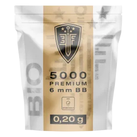 BILLES BBS 6MM ELITE FORCE BIO BLANCHE 0.20G SACHET X5000