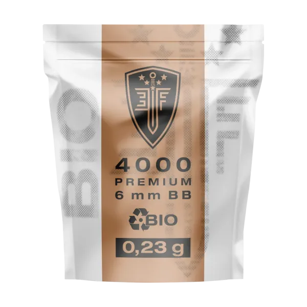 BILLES BBS 6MM ELITE FORCE BIO BLANCHE 0.23G SACHET X4000