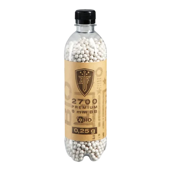BILLES BBS 6MM ELITE FORCE BIO BLANCHE 0.25G BOUTEILLE X2700