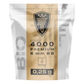 BILLES BBS 6MM ELITE FORCE BIO BLANCHE 0.25G SACHET X4000