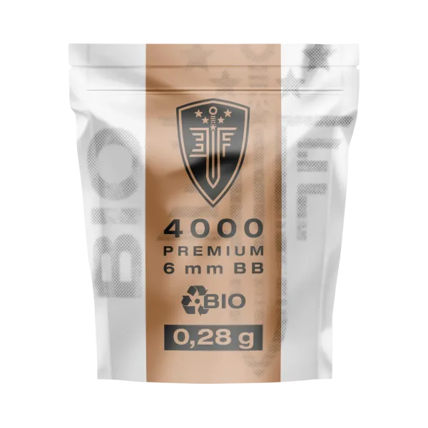 BILLES BBS 6MM ELITE FORCE BIO BLANCHE 0.28G SACHET X4000