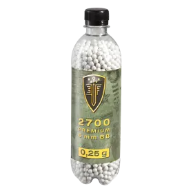 BILLES BBS 6MM ELITE FORCE BLANCHE 0.25G BOUTEILLE X2700