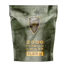 BILLES BBS 6MM ELITE FORCE BLANCHE 0.25G SACHET X2500