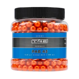 BILLES PAINTBALL BIO ORANGE CAL 43 SPORT PAB 43 X500