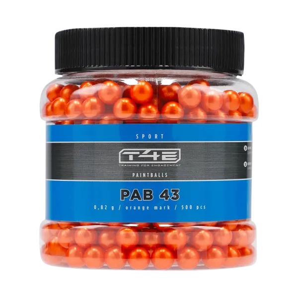 BILLES PAINTBALL BIO ORANGE CAL 43 SPORT PAB 43 X500