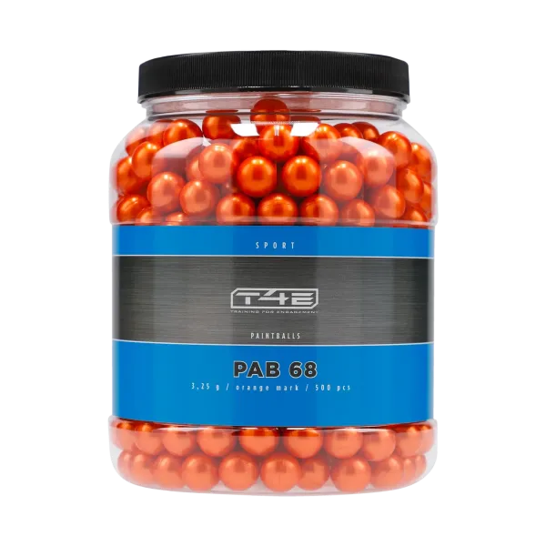 BILLES PAINTBALL BIO ORANGE CAL 68 SPORT PAB 68 X500