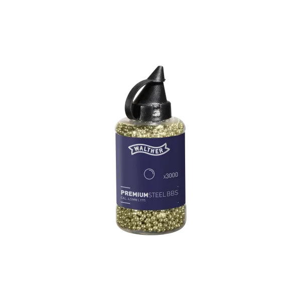 BILLES WALTHER PREMIUM BB GOLD STEEL CAL 4.5 MM 0.36G X3000