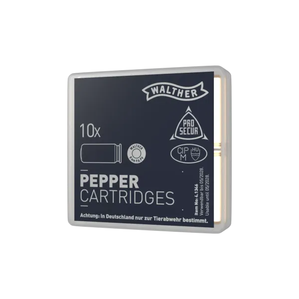 CART 9 MM PA GAZ PEPPER WALTHER X10