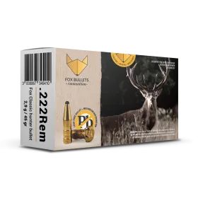 CART SANS PLOMB FOX BULLETS 222REM FOX CLASSIC HUNTER 45 GR (PAR BOITE DE 20)