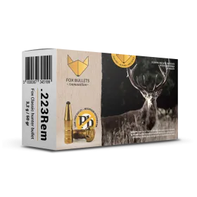 CART SANS PLOMB FOX BULLETS 223REM FOX CLASSIC HUNTER 50 GR (PAR BOITE DE 20)