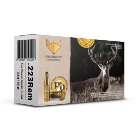 CART SANS PLOMB FOX BULLETS 223REM FOX CLASSIC HUNTER 55 GR (PAR BOITE DE 20)