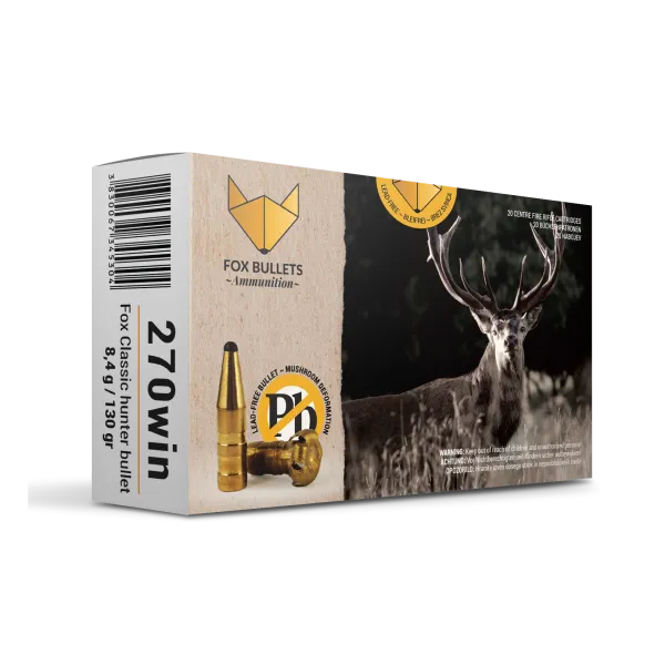 CART SANS PLOMB FOX BULLETS 270WIN FOX CLASSIC HUNTER 130 GR (PAR BOITE DE 20)