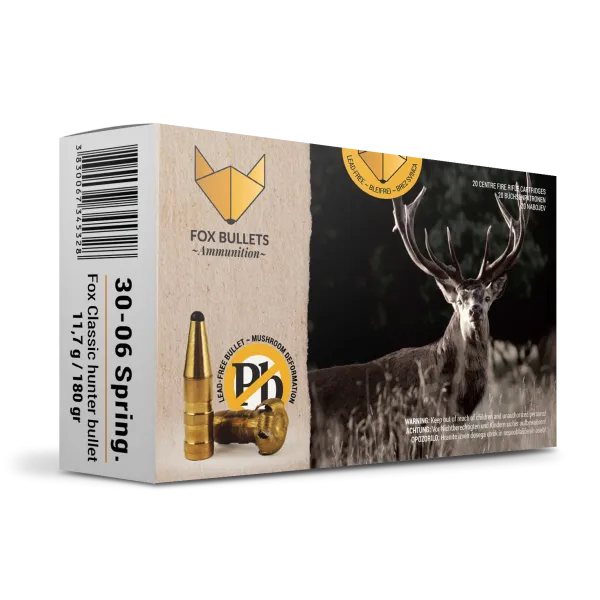 CART SANS PLOMB FOX BULLETS 30-06 FOX CLASSIC HUNTER 180 GR (PAR BOITE DE 20)