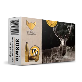 CART SANS PLOMB FOX BULLETS 308WIN FOX CLASSIC HUNTER 165 GR (PAR BOITE DE 20)