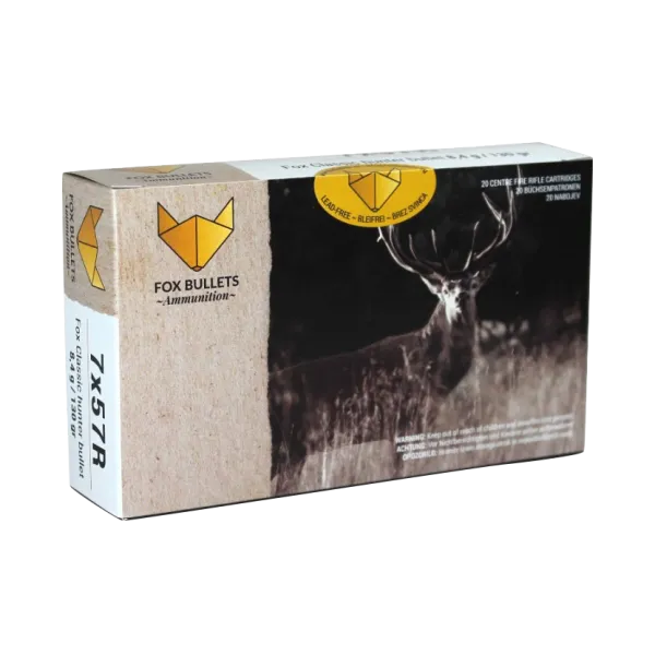 CART SANS PLOMB FOX BULLETS 7X57R FOX CLASSIC HUNTER 130 GR (PAR BOITE DE 20)