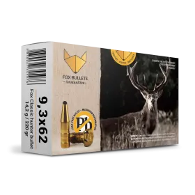 CART SANS PLOMB FOX BULLETS 9,3X62 FOX CLASSIC HUNTER 220 GR (PAR BOITE DE 20)