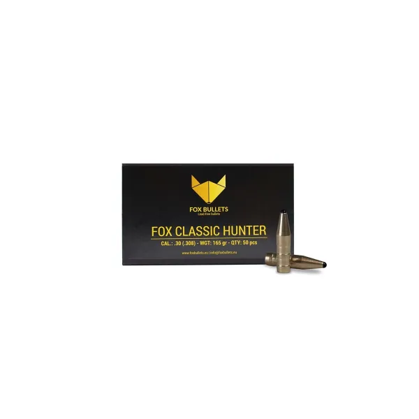 OGIVES SANS PLOMB FOX CLASSIC HUNTER .30 (.308) 165 GR - 50 PIECES