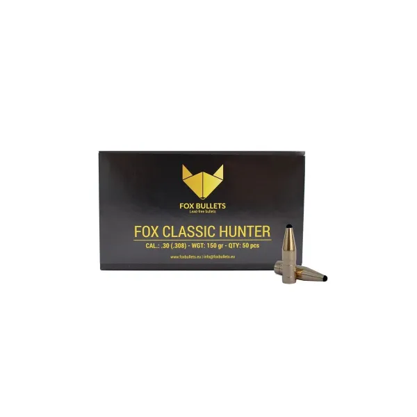 OGIVES SANS PLOMB FOX CLASSIC HUNTER 9,3MM (.366) 220 GR - 50 PIECES