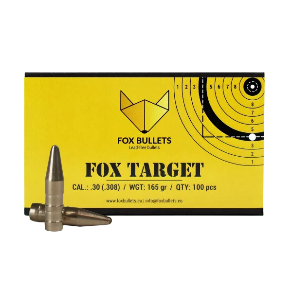 OGIVES SANS PLOMB FOX TARGET .30 (.308) 165 GR - 100 PIECES