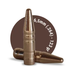 OGIVES SANS PLOMB FOX TARGET 6,5MM (.264) 123GR - 100PIECES