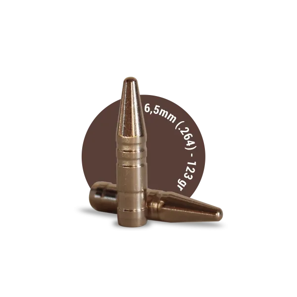 OGIVES SANS PLOMB FOX TARGET 6,5MM (.264) 123GR - 100PIECES