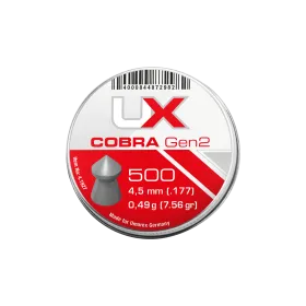 PLOMB POINTU UX COBRA GEN2 CAL 4.5 MM 0.49G CDTNMT 5X500