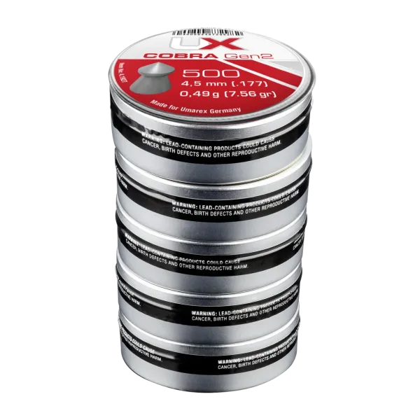 PLOMB POINTU UX COBRA GEN2 CAL 4.5 MM 0.49G CDTNMT 5X500