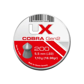 PLOMB POINTU UX COBRA GEN2 CAL 5.5 MM 1.10G CDTNMT 5X200