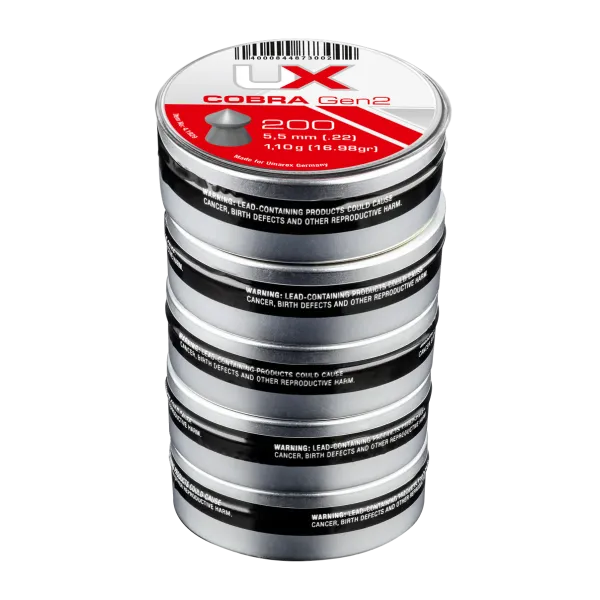 PLOMB POINTU UX COBRA GEN2 CAL 5.5 MM 1.10G CDTNMT 5X200