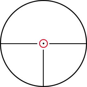 LUNETTE KONUS KONUSPRO M-30 1-4X24 RET GRAVE CIRCLE DOT LUMINEUX ROUGE-BLEU