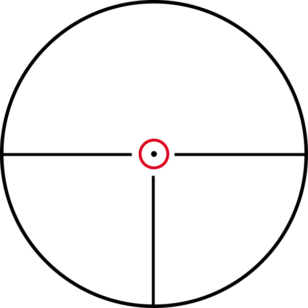 LUNETTE KONUS KONUSPRO M-30 1-4X24 RET GRAVE CIRCLE DOT LUMINEUX ROUGE-BLEU