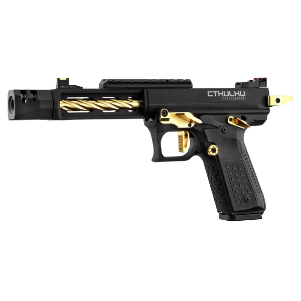 Pistolet GBB Lancer Tactical CTHULHU airsoft noir/or REP LT GBB CTHULHU NOIR/GOLD  !! px NET !!